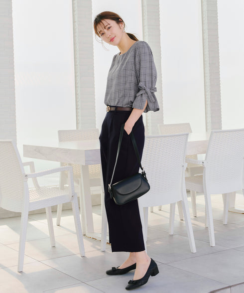 【アウトレット】リボンスリーブブラウス