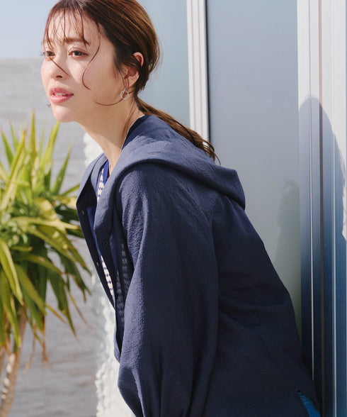 【アウトレット】シアーパーカーカーディガン