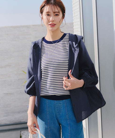 【アウトレット】シアーパーカーカーディガン