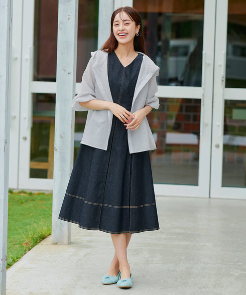 【アウトレット】シアーパーカーカーディガン