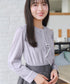【2WAY】取り外し可能な配色パイピングボウタイブラウス