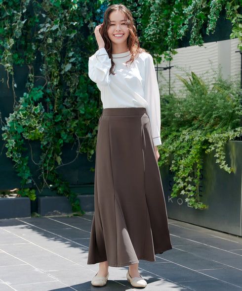 【2WAY】取り外し可能な配色パイピングボウタイブラウス