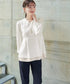 レイヤードヘムペプラムブラウス