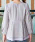 レイヤードヘムペプラムブラウス