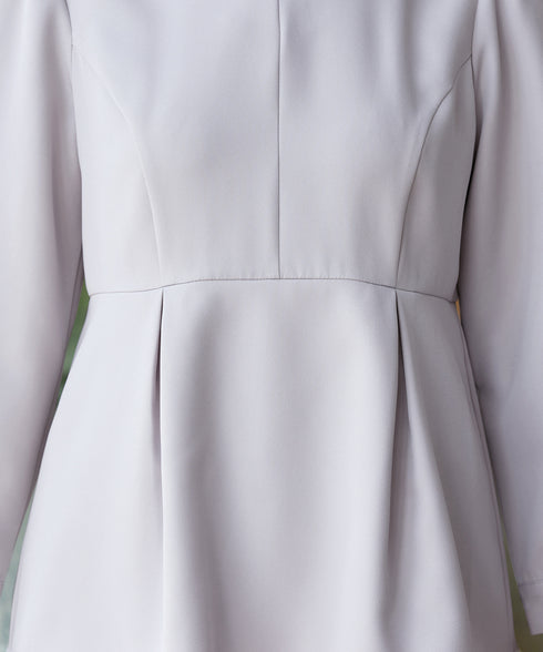 レイヤードヘムペプラムブラウス