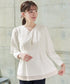 レイヤードヘムペプラムブラウス