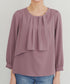 アシンメトリードレープブラウス