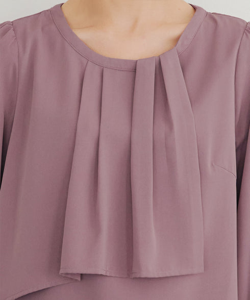 アシンメトリードレープブラウス