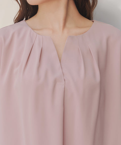 プリーツスリーブブラウス