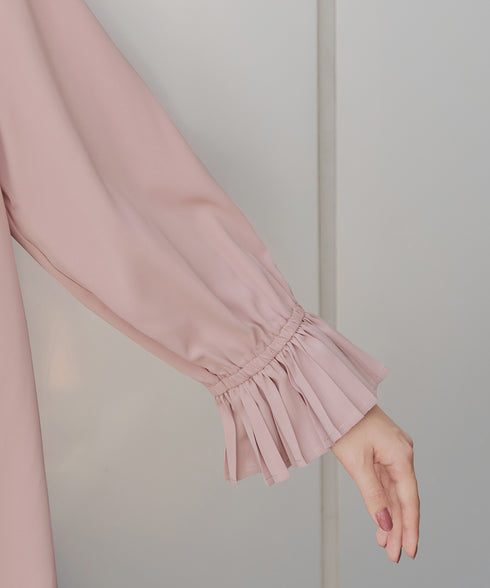 プリーツスリーブブラウス