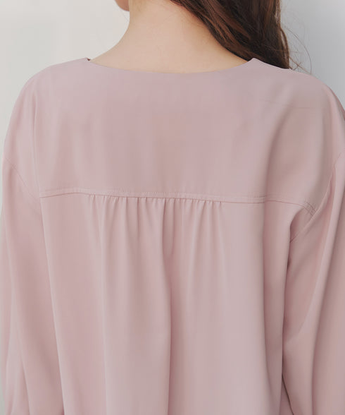 プリーツスリーブブラウス