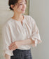 プリーツスリーブブラウス
