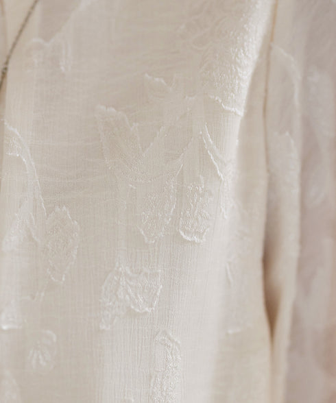 【クリアランスセール】フラワージャガードブラウス