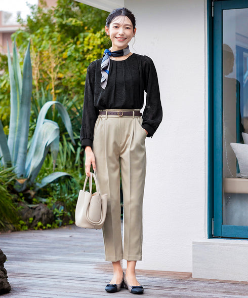 【クリアランスセール】フラワージャガードブラウス