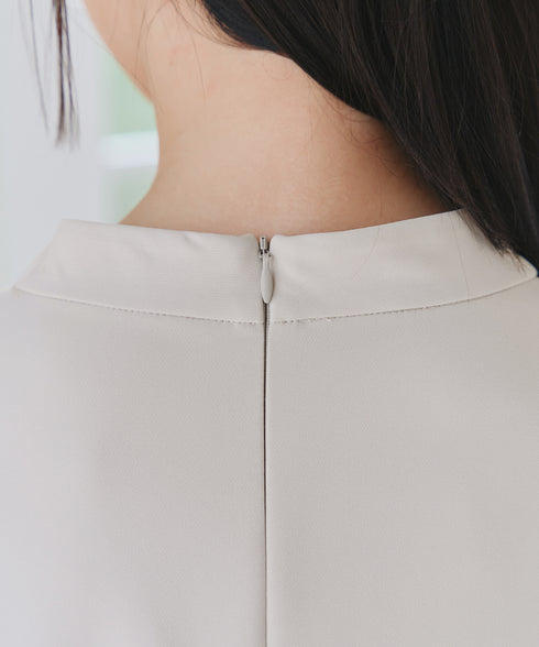 【ダブルクロス】【2way】ボウタイ風ブラウス