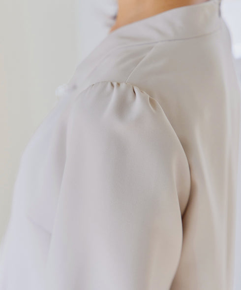 【ダブルクロス】【2way】ボウタイ風ブラウス