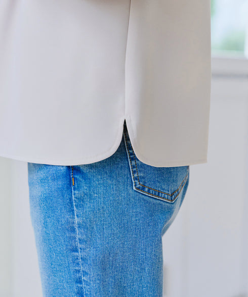 【ダブルクロス】【2way】ボウタイ風ブラウス