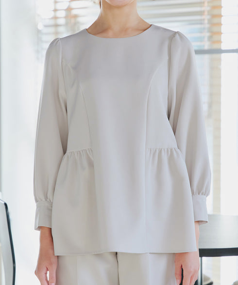 【ダブルクロス】パフスリーブペプラムチュニック