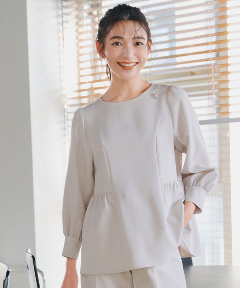 【ダブルクロス】パフスリーブペプラムチュニック