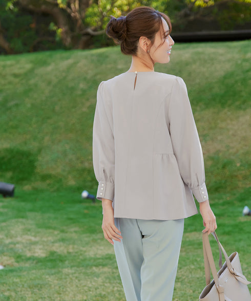 【ダブルクロス】パフスリーブペプラムチュニック