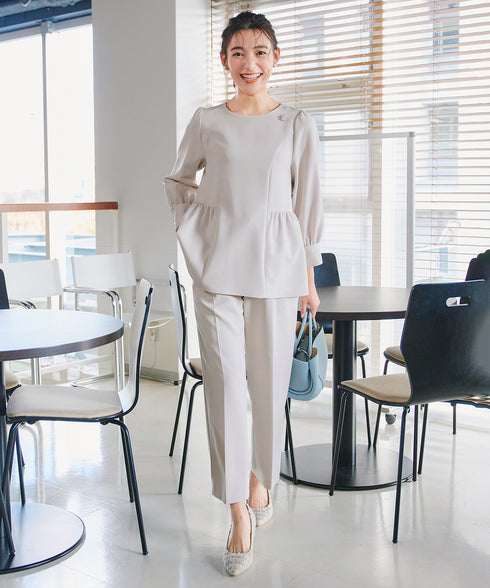 【ダブルクロス】パフスリーブペプラムチュニック