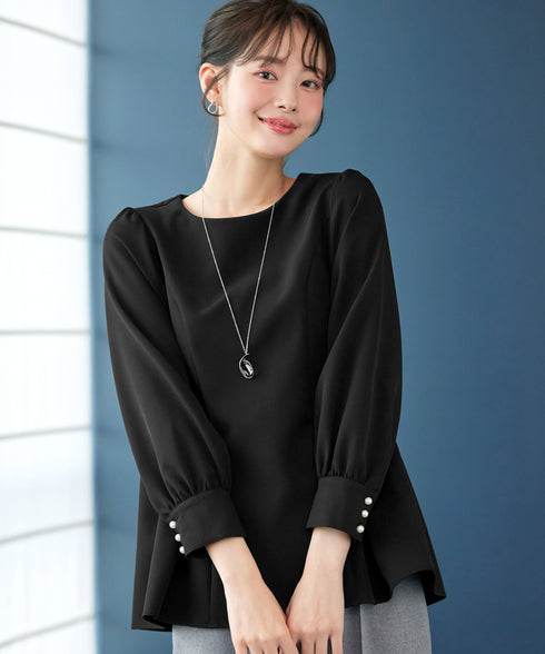 【ダブルクロス】パフスリーブペプラムチュニック