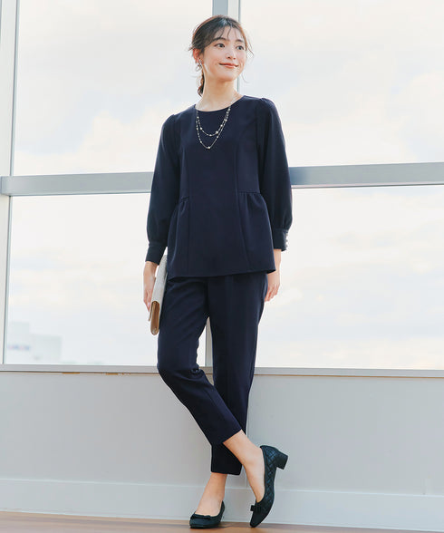 【ダブルクロス】パフスリーブペプラムチュニック