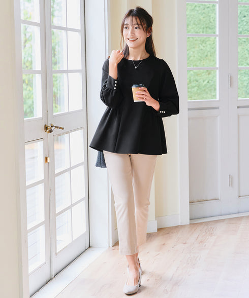 【ダブルクロス】パフスリーブペプラムチュニック