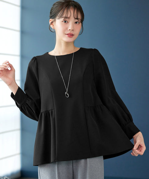 【ダブルクロス】パフスリーブペプラムチュニック