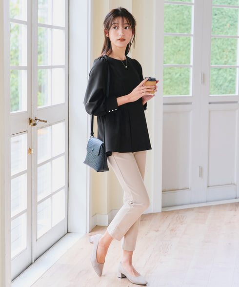 【ダブルクロス】パフスリーブペプラムチュニック