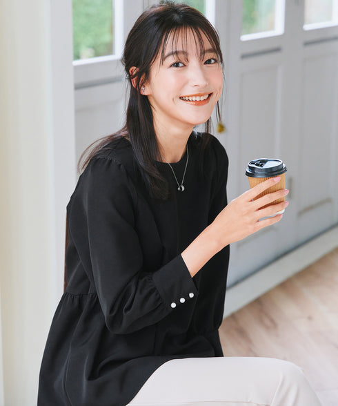 【ダブルクロス】パフスリーブペプラムチュニック