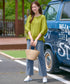 【アウトレット】麻調タックブラウス