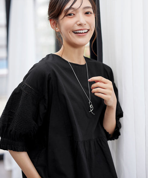 コットンエンブロイダリーブラウス