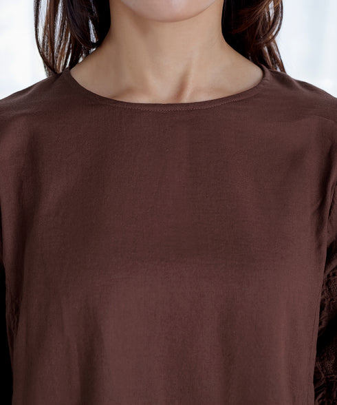 コットンエンブロイダリーブラウス