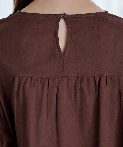 コットンエンブロイダリーブラウス