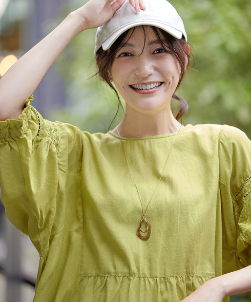 コットンエンブロイダリーブラウス