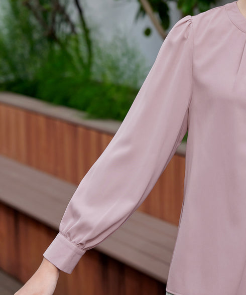 【クリアランスセール】スキッパー衿ボタンブラウス