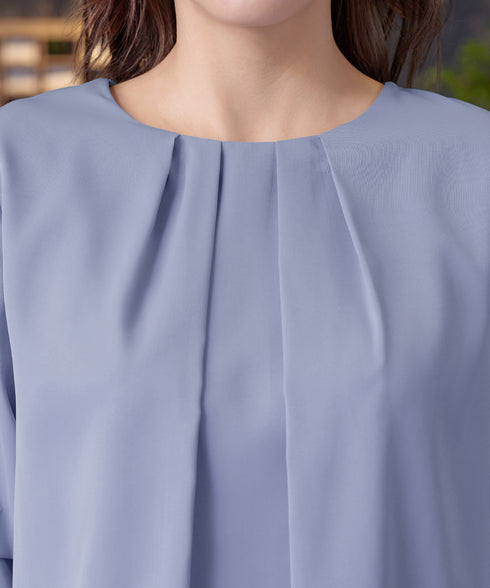 【新色追加】 つまみタック袖レイヤードブラウス