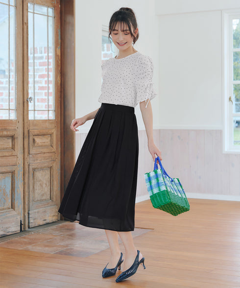 ボリュームスリーブリボンブラウス