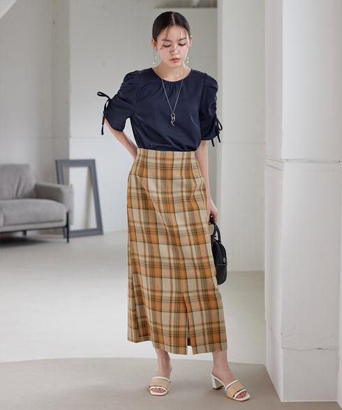 ボリュームスリーブリボンブラウス