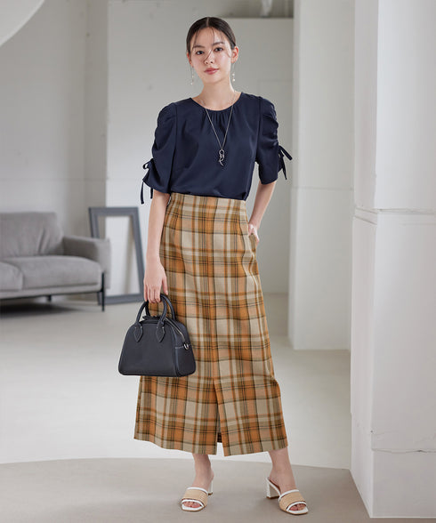 ボリュームスリーブリボンブラウス