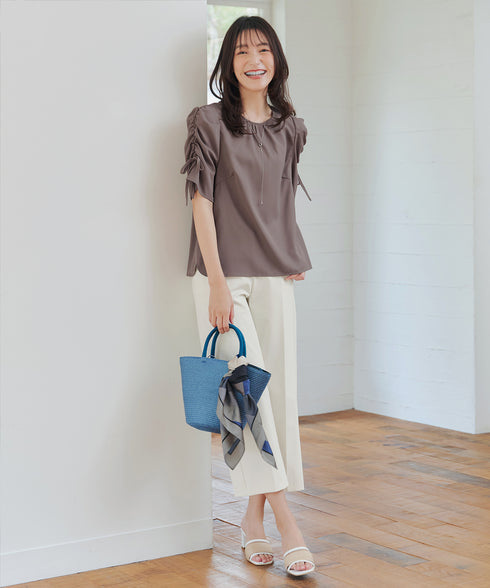 ボリュームスリーブリボンブラウス