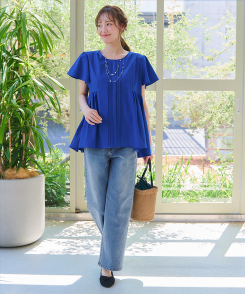 【安田美沙子さん着用】ストレッチワイドデニム