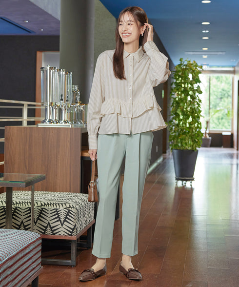 【おのののかさん着用】とろみカラーテーパードパンツ