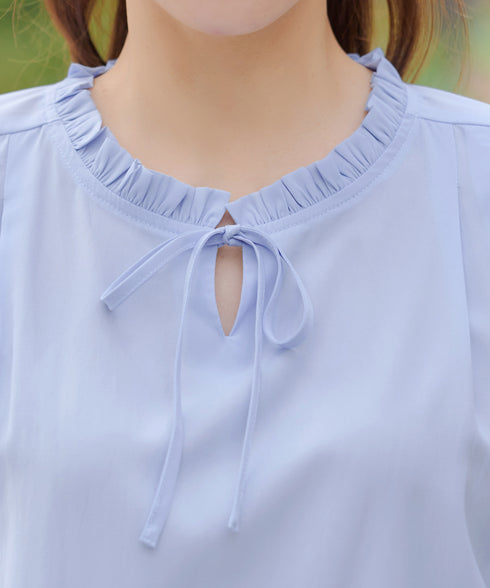 フリルリボンブラウス