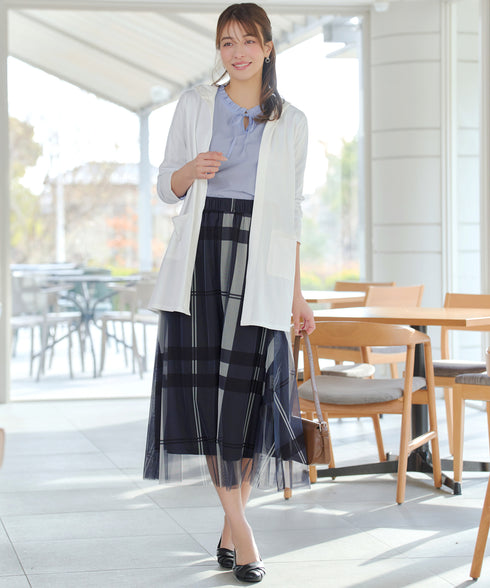 フリルリボンブラウス