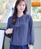 【スマート裏起毛】 ジョーゼットフリルブラウス