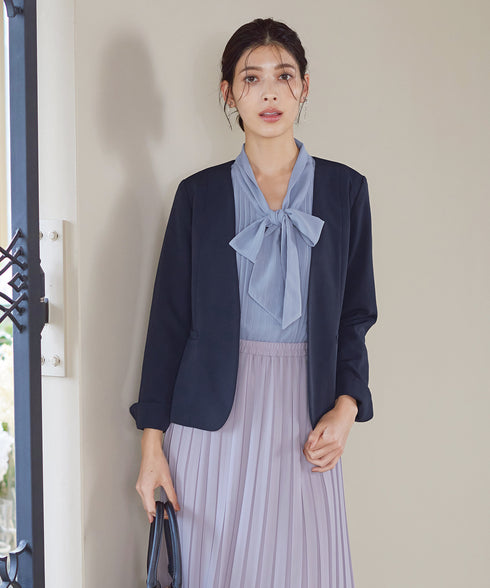 リボンタイブラウス