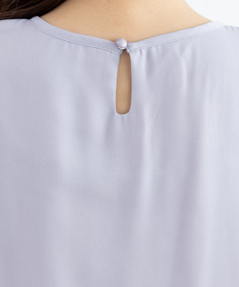 ピンタックレースブラウス