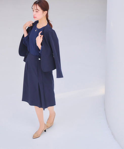 ピンタックレースブラウス